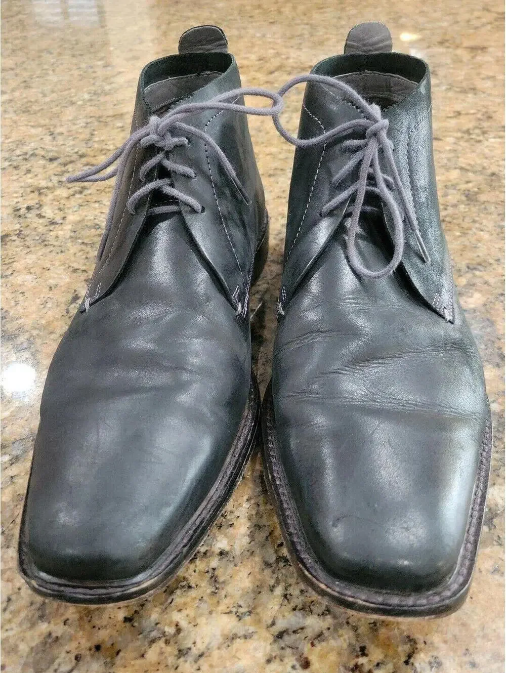 Ted Baker London Mens Boots Chukka Desert Agger 2 Black Leather Ankle Shoes 11